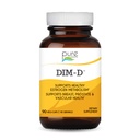 Dim D by Pure Essence - Natural Supplement for Estrogen Balance, Hormonal Acne, and Menopause Support with Vitamin D3, Calcium, Green Tea & Lycopene - 90 Capsules