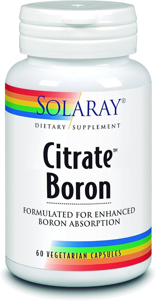 Solaray Biocitrate Boron Supplement, 3 mg, 60