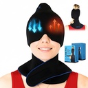 Bundle - Headache Relief Cap + Neck Ice Wrap | Cold Cap for Migraines | Migraine Cap Set – Best Gifts for People with Migraines | Flexible Ice Headache Cap for Cooling Migraine Pain & Sinus Relief