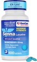 GenCare - Maximum Strength Senna Laxative 25mg (100 Tablets) - Gentle Constipation Relief Sennosides USP Stimulant Laxatives Digestion Pills - Natural Overnight Relief while You Sleep - Generic Ex Lax