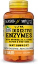 Enzimas Ultra Digestivas Baseadas em Plantas de Mason, com Bromelaína, Lactase & Papain, Suporta Digestion & Bloating Alief, 60 Cápsulas, Embalagem de 3