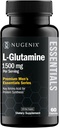 Nugenix 基本素 L-Glutamine, 1500mg 100% 植物学 L-Glutamine 氨基酸,蛋白质合成,支持细胞功能, 60 Capsules
