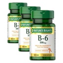 Nature's Bounty Vitamin B6 100mg Tablets - Supports Energy Metabolism & Nervous System Health, 100 Count (Pack of 3)
