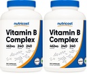 Nutricost Vitamin B Complex 462mg, 240 Capsules - with Vitamin C - Energy Complex (Pack of 2)