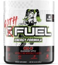 G Combustível Goth GF Energia Drink Powder, Pó de cafeína pré-treino, Energia em pó Drink Mix para jogos, Sugar Free Focus Amino, Vitamina + Antioxidantes, 9,9 oz (Apple Blackberry, 40 Servings)