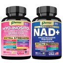 Myo-Inositol & NAD+ Bundle – Hormonal, Metabolic & Cellular Energy Support with D-Chiro Inositol, DIM, Ashwagandha, Liposomal NAD, Resveratrol, Turmeric & B Vitamins