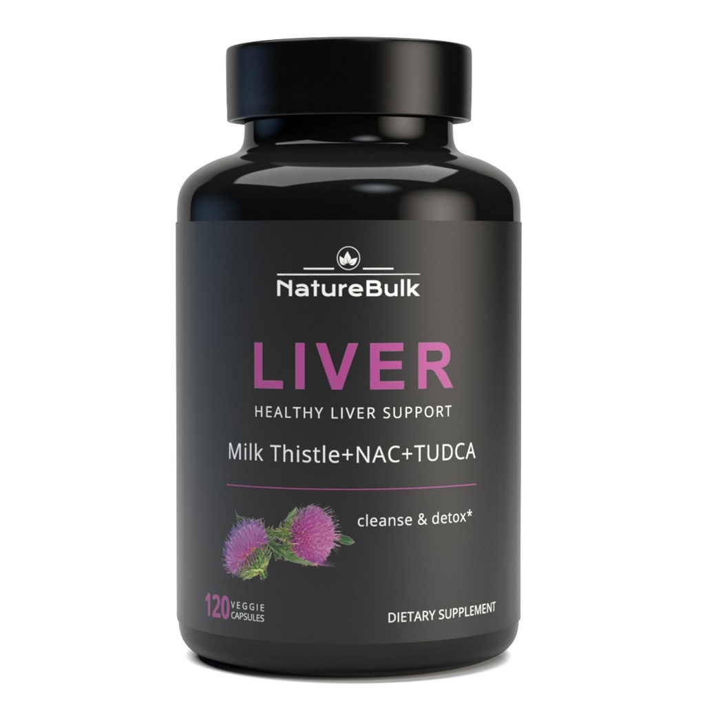 Premium Liver Support Complex - 120 Capsules with TUDCA, NAC, Milk Thistle Extract & Astragalus - Advanced Formula with Choline, Vitamin E & Zinc - 30 Day Supply