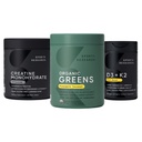 Sports Research® Organic Pineapple Coconut Greens, Creatine Monohydrate & Vitamin D3 5000iu + Vitamin K2 100mg