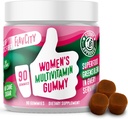 FlavCity Naised Multivitamiini Gummy - Daily Multivitamiini Gummies naistele - Premium Vitamiinid, Mineraalid Ja Prebiootiline Fiber - No Cane Sugar või Seed Oils - Orgaaniline Nisuhein, Moringa & More (90 Gummies)