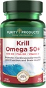 Puhtus Tooted Krill Omega 50 (Krill + kalaõli segu 1000mg + astaksantiin 500mcg + fosfolipiidid 200mg + D-vitamiin 500 IU) - 60 Mini Softgels