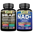 Shilajit & NAD+ Bundle – Adaptogen & Cellular Energy Support with Panax Ginseng, Rhodiola Rosea, Cordyceps, Liposomal NAD, Resveratrol & B Vitamins