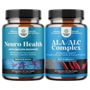 Bundle of Nootropic Brain Supplement for Memory & Focus with Bacopa Monnieri VIT A B6 Riboflavin Niacin Thiamin Folate and Pure Alpha Lipoic Acid Supplement - Acetyl L-Carnitine - ALA ALC Amino Acids
