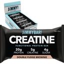 (NEW) JiMMYBAR! Creatine Protein Bar - 5g of Creatine Monohydrate + 20g Protein - High Protein Snack - Supports Muscle Growth, Strength & Recovery - Real Food Energy Bar for Athletes | Double Fudge Brownie | 1 Pack (12 Bars)