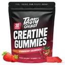 TASTY GAINS Creatine Gummies - 90g of Creatine Monohydrate - Workout Supplements - Build Muscle & Boost Strength for Men & Women - Made in USA - Non GMO - (Large, Strawberry Creamsicle Flavor)