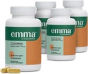 Emma Gut Health - 4 Pack - Gas and Bloating Relief, Constipation, Leaky Gut Repair - Gut Cleanse ' Restore Digestion - Regulate Bowel Movement. Probiotics and Laxative Alternative, 240 Capsules