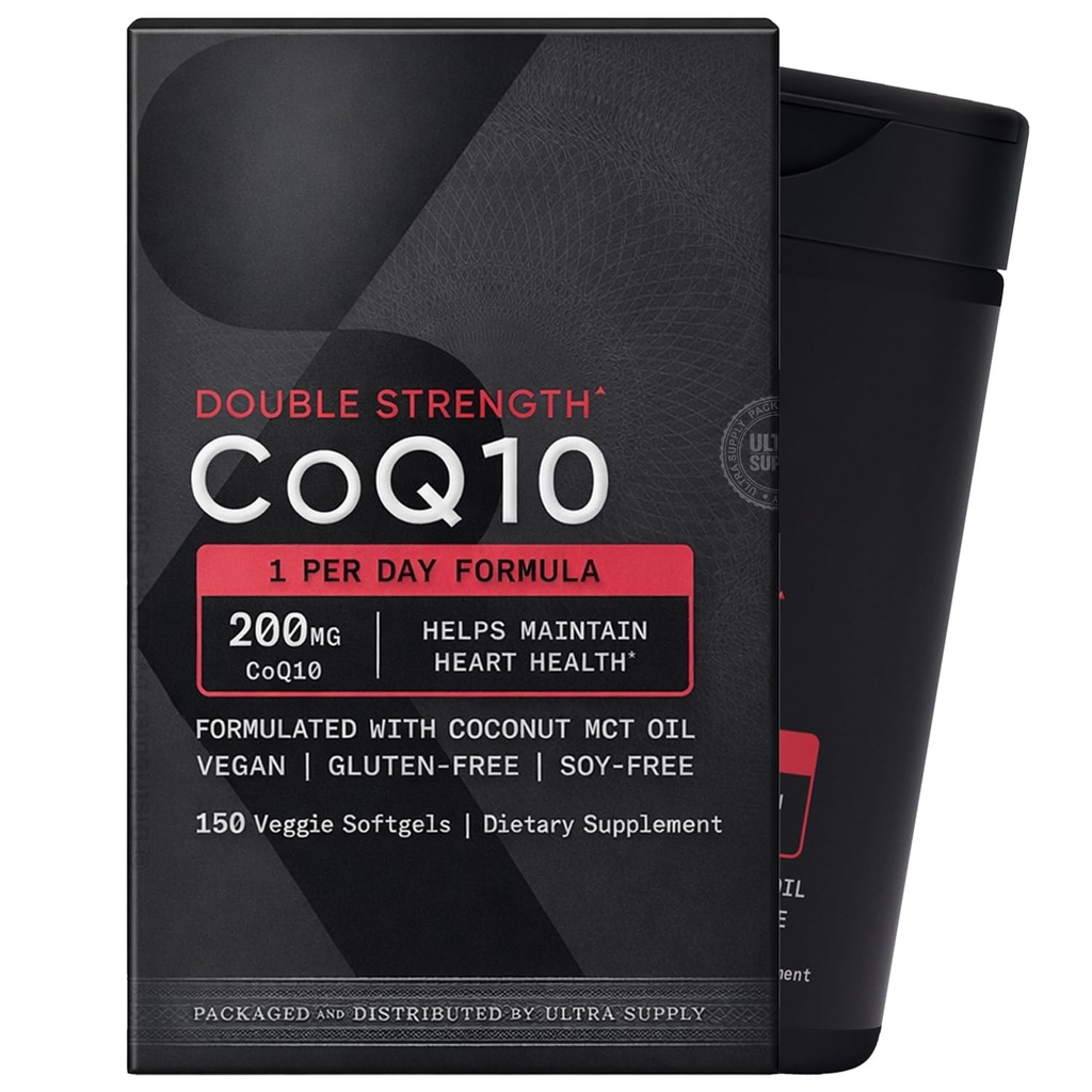 Sports_Researchs CoQ10 200mg Softgels with MCT Oil, 150 Ct Value Pack