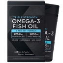 Sports Fish Oil, Triple Strength, (150 Count) Burp-Less Formula, 1250 mg Fish Oil, 1055mg Omega 3