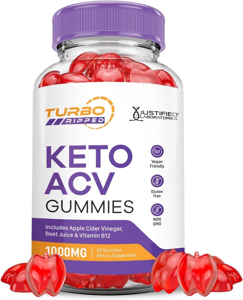 Yalnızlaşdırılmış laboratoriyalar Turbo Raught Keto ACV Gummies Advanced Formula 1000MG Turbo Raught Keto Gummies Apple Cider Vinegar Pomegranate Beet Juice Toz B12 Vegan GMO 60 Gummys