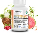Organixx Vegan Multivitamina per le donne e gli uomini, con vitamina C, D3, Vitamina B Complex, Probiotici, Frutta Organica e Verdura, Supporta Digestivo, Salute Gut, Supporto Immune, 90 Capsule Gel