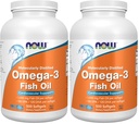 NOW Foods Supplements, Omega-3 180 EPA / 120 DHA, Molecularly Distilled, Cardiovascular Support*, 500 Softgels, (Pack of 2)