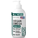 Vegan Omega 3 Oil for Dogs - 4 oz of Fish Free Algae Oil for Healthy Skin and Coat - Made with Omega 3 and 6 Fatty Acids, EPA, DHA, and DPA - Made in the USA