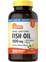 Sundance Fish Oil Softgels 1000mg with Active Omega-3 | 200 Softgels | Natural Lemon Flavor | Non-GMO and Gluten Free Supplement