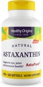 Zdravý pôvod Astaxantín 4 mg (Prírodný, Astapura, Non-GMO, Gluten Free, Podpora očí, Joint Support, Immune Support), 150 Softgels