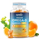 Vegan Omega 3 Gummies 1000MG Algal Oil Omega 3 Supplement for Adults with Algae DHA 600mg & EPA 300mg Fish Oil Alternative - for Eye & Immune Health, No Fish Taste, Orange Flavor, 60 Count