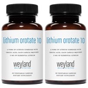 Lithium Orotate - 10mg of Elemental Lithium, 60 Vegetarian Capsules (Pack of 2)
