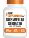 BulkSupplements.com Boswellia Serrata Extract Capsules - Boswellia Serrata Capsules - Boswellia Serrata Supplement, Gluten Free, 1 Capsule per Serving, 240 Veg Capsules (Pack of 1)