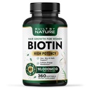 Built by Nature Biotin 10,000 mcg for Hair Growth Women, 360 Softgels | High Potency Vitamin B7 Supplement, For Hair, Skin & Nails