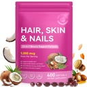 Hair Skin Nail Multivitamin & Biotin, 5000 mcg Biotin of Per Serving with Vitamin A/C/E/B Vitamins/Collagen/Keratin/Argan Oil for Hair/Nail Growth, Radiant Skin Support - for Women & Men|400 Pcs