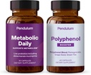 Pendulum Metabolic Денний & Поліфенол Booster Bundle - Пропріетарна Akkermansia Probiotic Supplement Blend для поліпшення метаболізму та здоров'я Кардіо