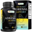 Best Naturals Day-to-Day Adrenal Support Supplements - 90 Veg Capsules - Made with Ashwagandha, L-Tyrosine, Magnesium, Rhodiola & Holy Basil & Bioperine