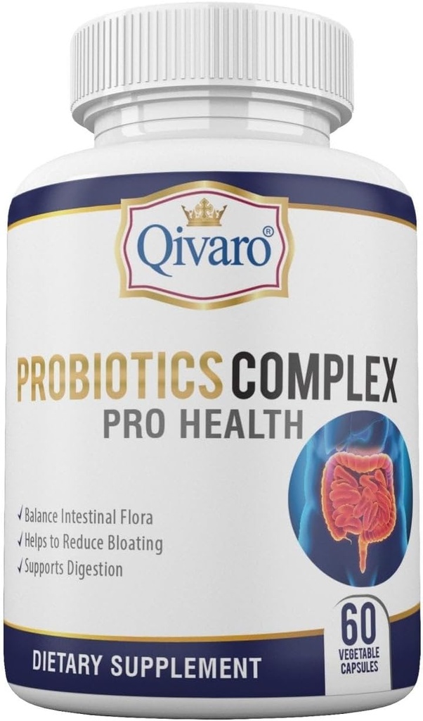 Probiotic Complex Pro Health - Digestive Balance and Immune Support - Natural and Organic supplement - Daily Probiotic Support - Vegan and Non-GMO - Made in USA – 60 Capsule