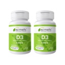 EZ Melts Dissolvable Vitamin D3 5,000 IU - Vegan Vitamin D Supplement for Bone & Teeth Support - No Artificial Flavors - Plant-Based & Non-GMO - Green Apple - 180 Dissolvable Tablets (180 Servings)