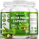 Bitter Melon Capsules | 150 Vegan Capsules | 150 Days Supply | 9,000mg per Serving | Bitter Melon Fruit 25:1 Extract | 100% Pure & Natural | Gluten-Free Supplement | Ultimate Concentrated