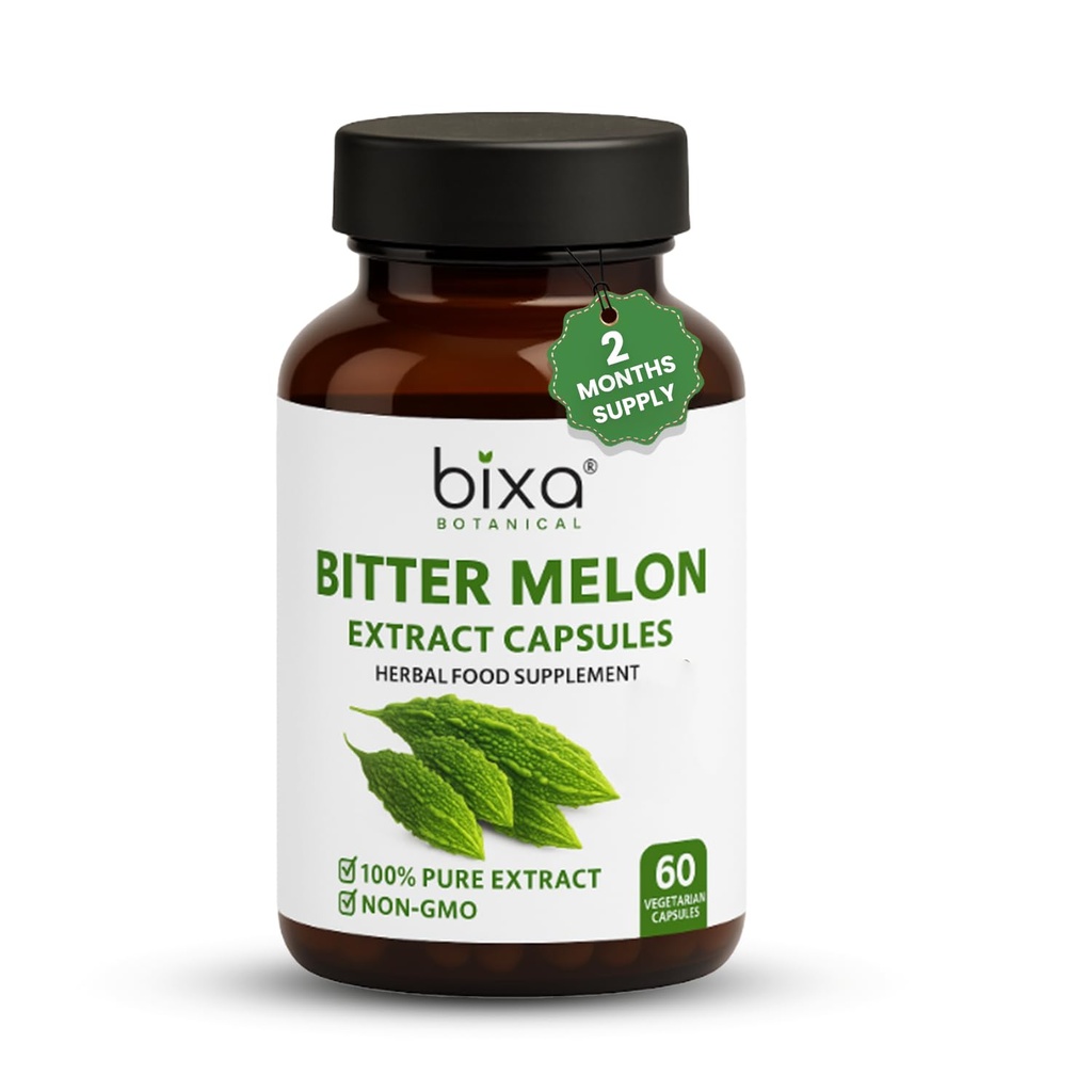 bixa BOTANICAL | Bitter Melon Extract | Karela | Momordica Charantia 450 mg Vegitarian Capsules| Gluten Free | 100% Pure. (60 Count (Pack of 1))