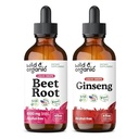 Wild & Organic Beet Root Tincture 4 fl oz & Ginseng Tincture 4 fl oz