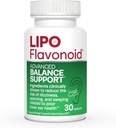 Lipo-Flavonoid Balance Support Supplement - Inner Ear Health & Vertigo Relief with Ginkgo Biloba, Bioflavonoids, " B Vitaminas - Reduce el mareo, la columna, " Swaying - 30-Count