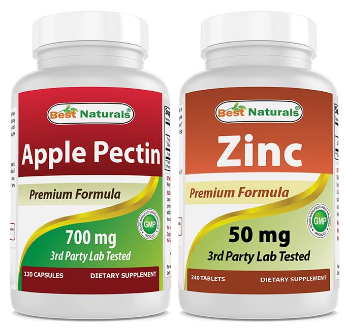 Best Naturals Apple Pectin 700 mg & Zinc Gluconate 50mg