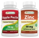 Best Naturals Apple Pectin 700 mg & Zinc Gluconate 50mg