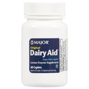 MAJOR Original Dairy Aid - Lactase Enzyme Supplement - 60 Caplets (1 Pack)