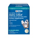 A+Health Dairy Relief Lactase Enzyme 9000 FCC Chewable Tablets, 60 Count, Fast Acting, Dye-Free, Dietary Supplement, Vanilla Flavor, Single Serve Pouches, for Adults and Children 4 Years and Up