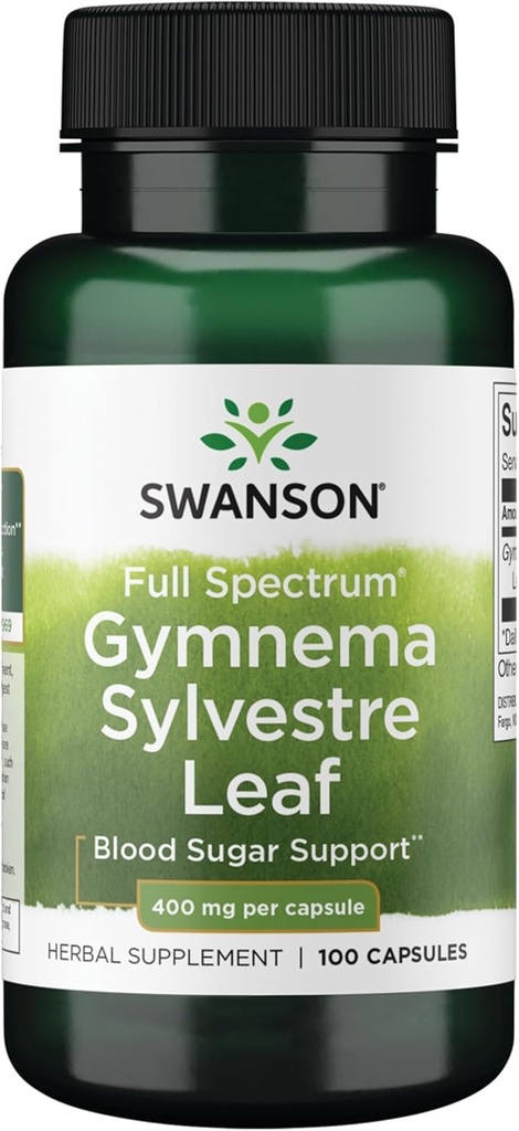 Swanson Full Spectrum Gymnema Sylvestre Leaf — традиционная аюрведическая трава — (100 капсул)