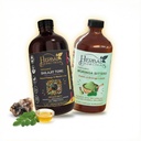 Herbal Connections Shilajit & Moringa Bitters Bundle - Himalayan Fulvic Acid + African Superfood - Energy, Detox & Digestive Support - 2 Pack 16 Oz Bottles - USA Made