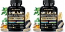 Shilajit Capsules - Premium Shilajit for Men - with Ashwagandha Ginseng and More Fulvic Acid for Men/Women - 120 Capsules,(Pack of 2)