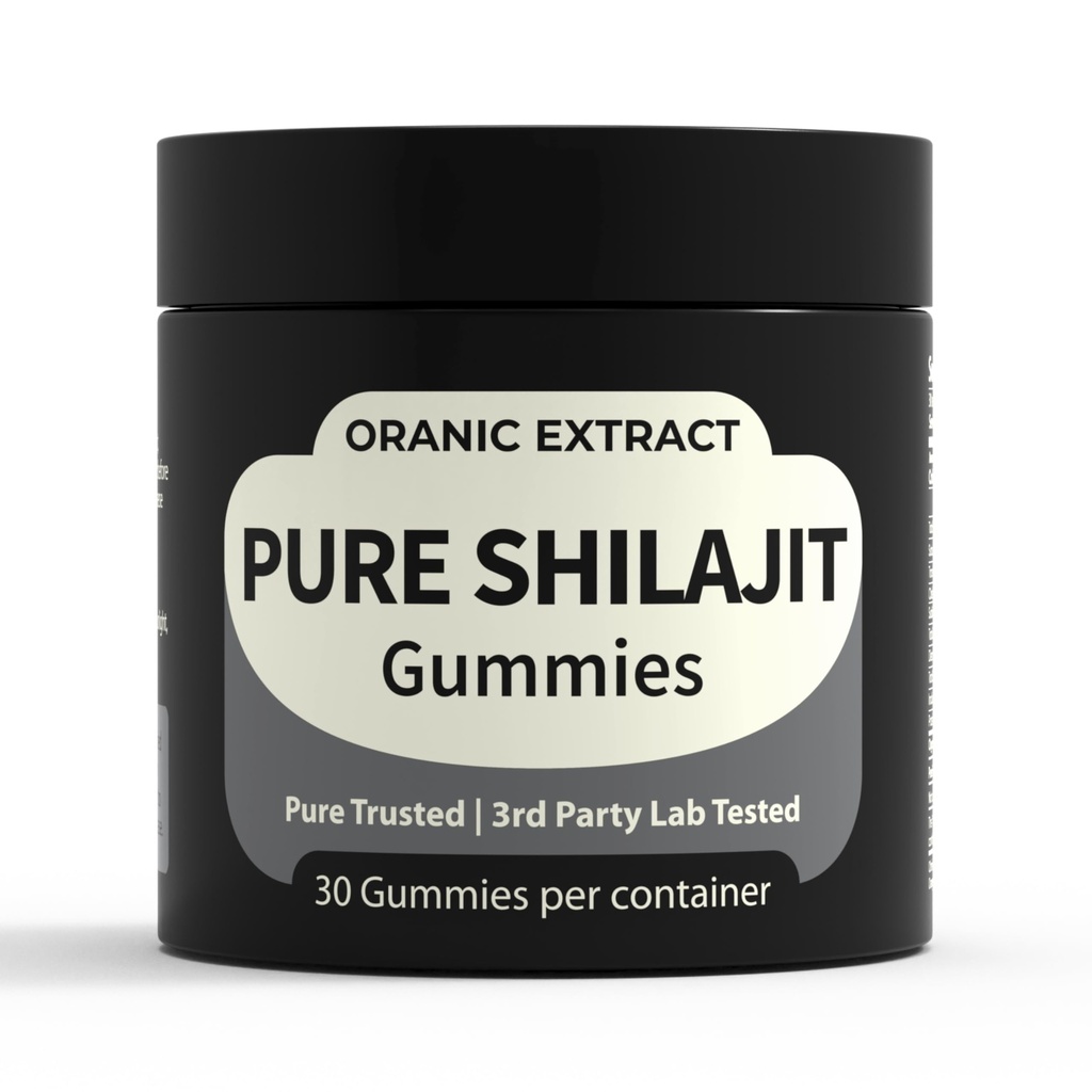 Shilajit Gummies–Himalayan Source 9000mg, Energy & Immune Support for Men & Women, Fulvic Acid + 85 Trace Minerals, Manuka Honey Flavor, Organic, Non-GMO, 30 Vegan Gummies