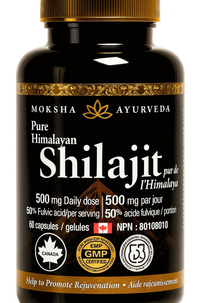 Total-T Shilajit Natural Testosterone Support [Energy,Detox,Vitality] Full Strength Shilajit Ultra Gold + 60 Lab Purified Capsules | Clean Resin Upgrade|Himalayan 500mg 50% Fulvic Acid Moksha Ayurveda