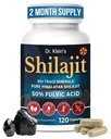 Shilajit Capsules for Men & Women – 250mg Himalayan Shilajit Extract with 50% Fulvic Acid & 85+ Trace Minerals for Fertility - Himalayan Supplement for Energy & Vitality Better Than Resin - 120 Count
